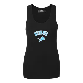NFL DETROIT LIONS CLASSIC WOMEN'S RELAXED FIT RACERBACK (BLACK)