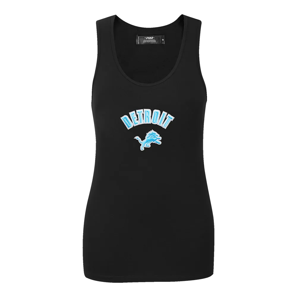NFL DETROIT LIONS CLASSIC WOMEN'S RELAXED FIT RACERBACK (BLACK)