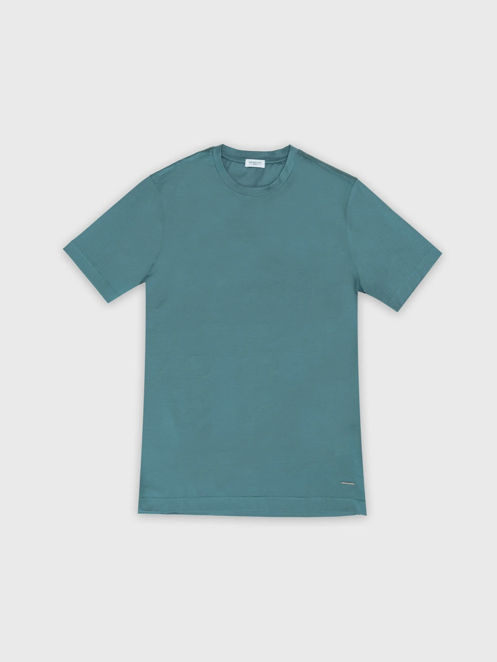PETROL SOFT MERCERIZED COTTON T-SHIRT