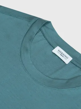 PETROL SOFT MERCERIZED COTTON T-SHIRT