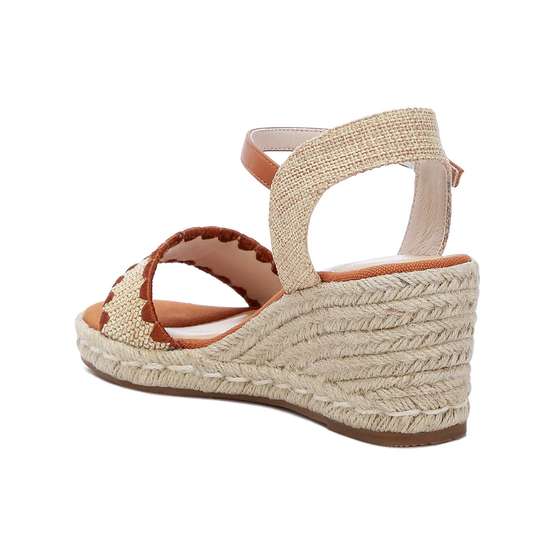 Raffia Wedge Heel Espadrilles