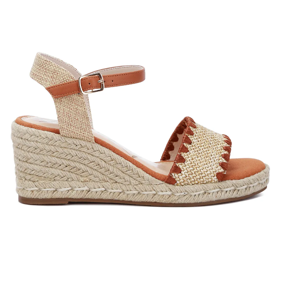 Raffia Wedge Heel Espadrilles