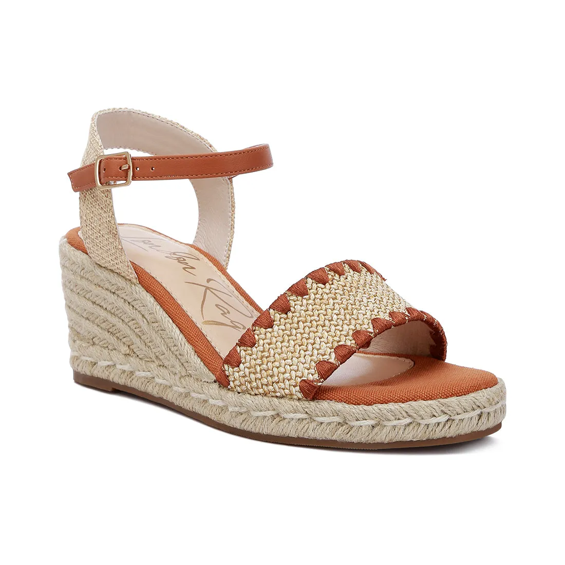 Raffia Wedge Heel Espadrilles