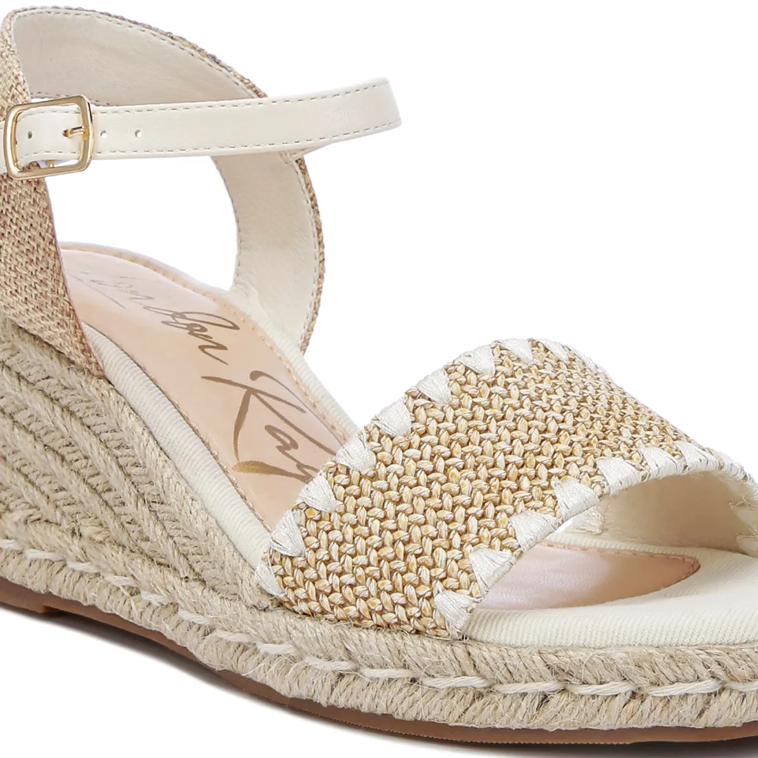 Raffia Wedge Heel Espadrilles