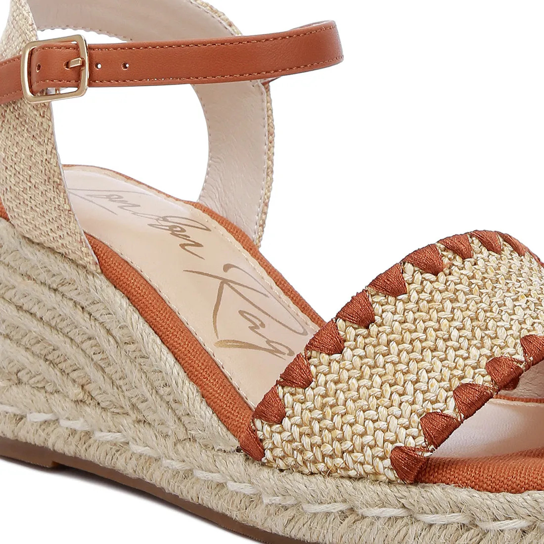 Raffia Wedge Heel Espadrilles