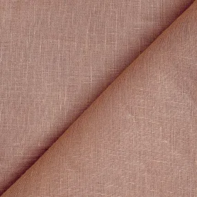 Rose Brown Plain Premium 60 Lea Pure Linen Shirting Fabric (Width 58 Inches)