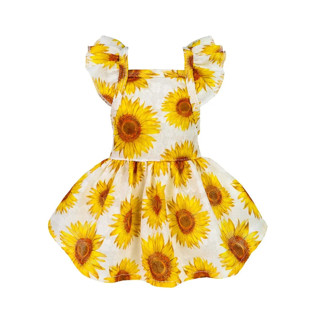 Ruffle Sleeves Sundress in Yellow