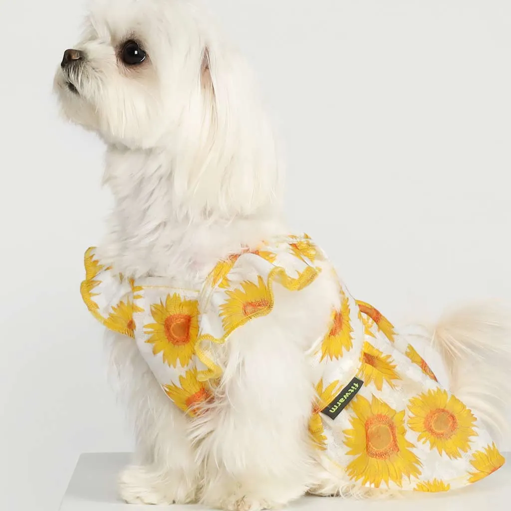Ruffle Sleeves Sundress in Yellow