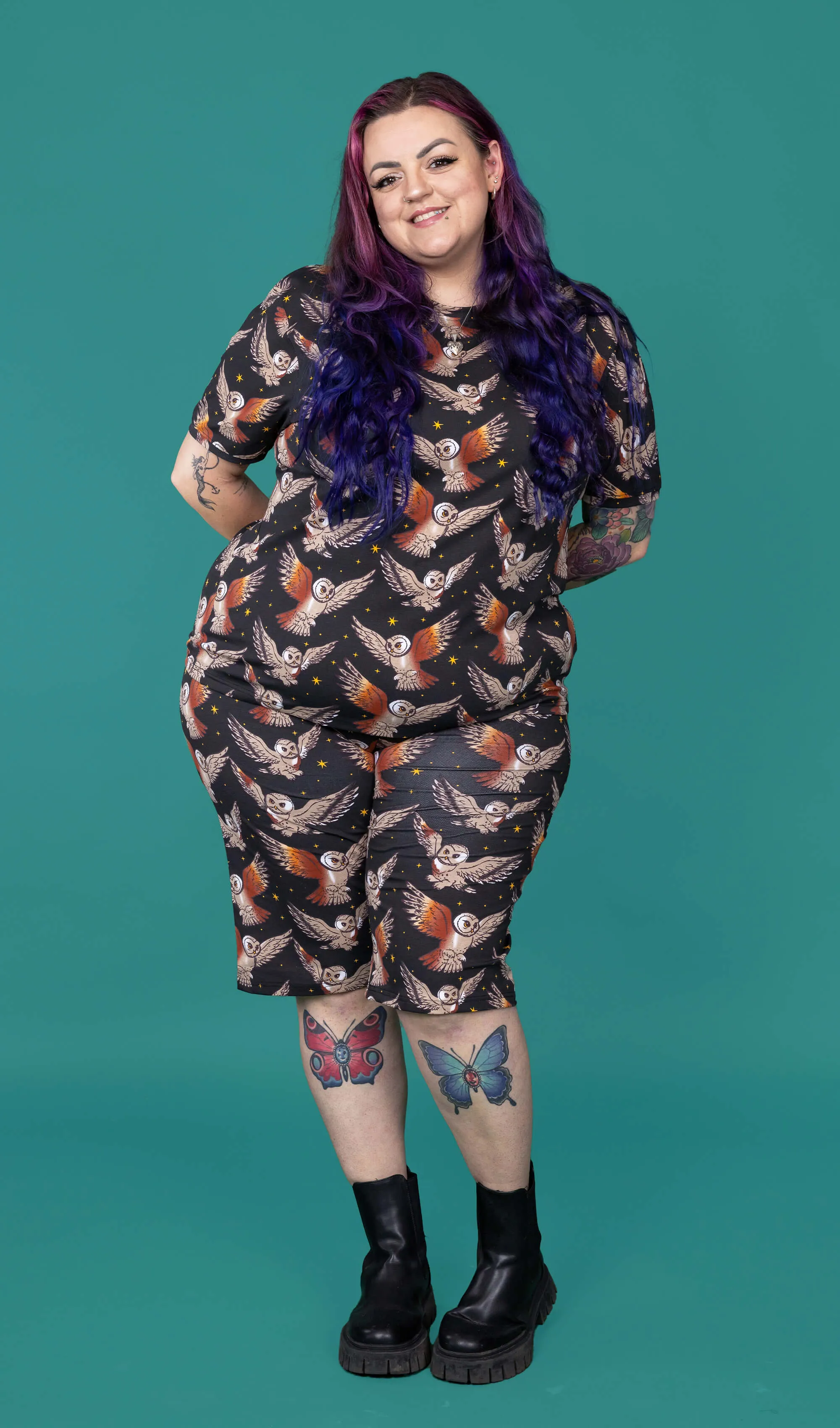 Run & Fly - What a Hoot Owl Stretch Cycle Shorts