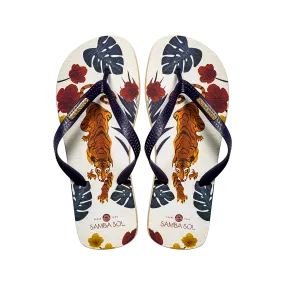 Samba Sol Men's Fashion Collection Flip Flops - Tiger