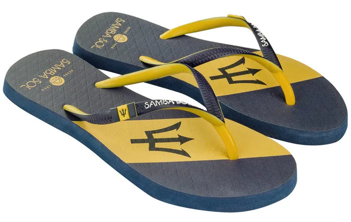 Samba Sol Women's Countries Collection Flip Flops - Barbados