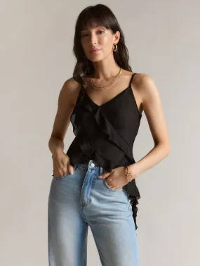 Sans Souci Asymmetrical Ruffle Tank Top - Brands We Love
