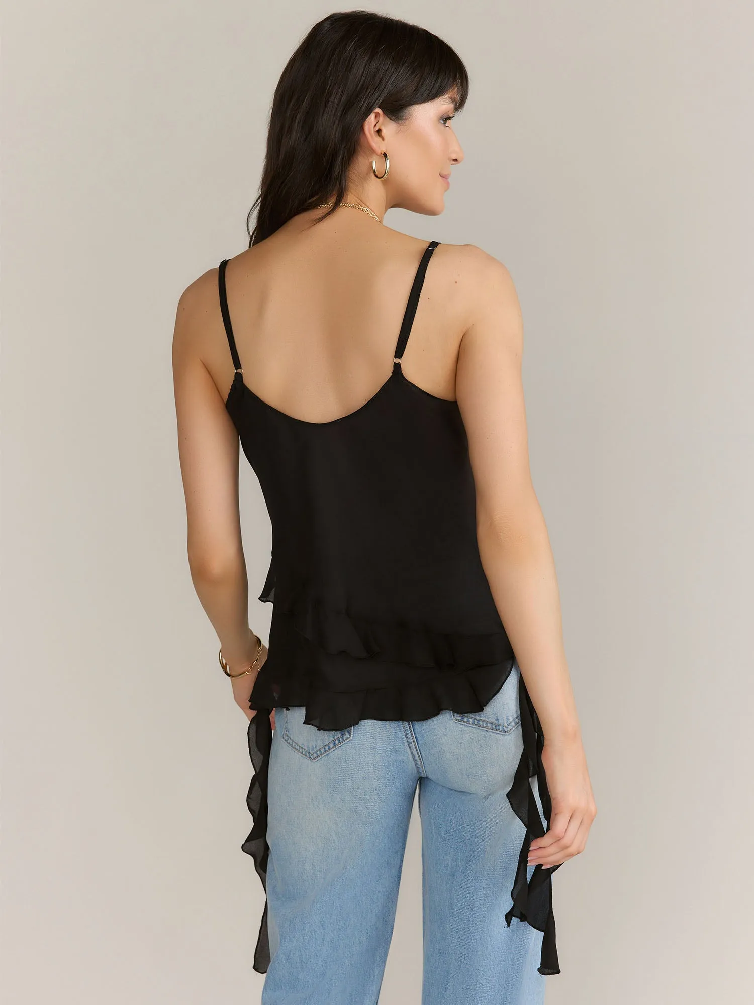 Sans Souci Asymmetrical Ruffle Tank Top - Brands We Love