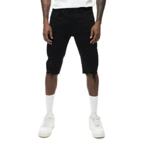 Slim Ripoff Semi Basic Jean Shorts - Jet Black