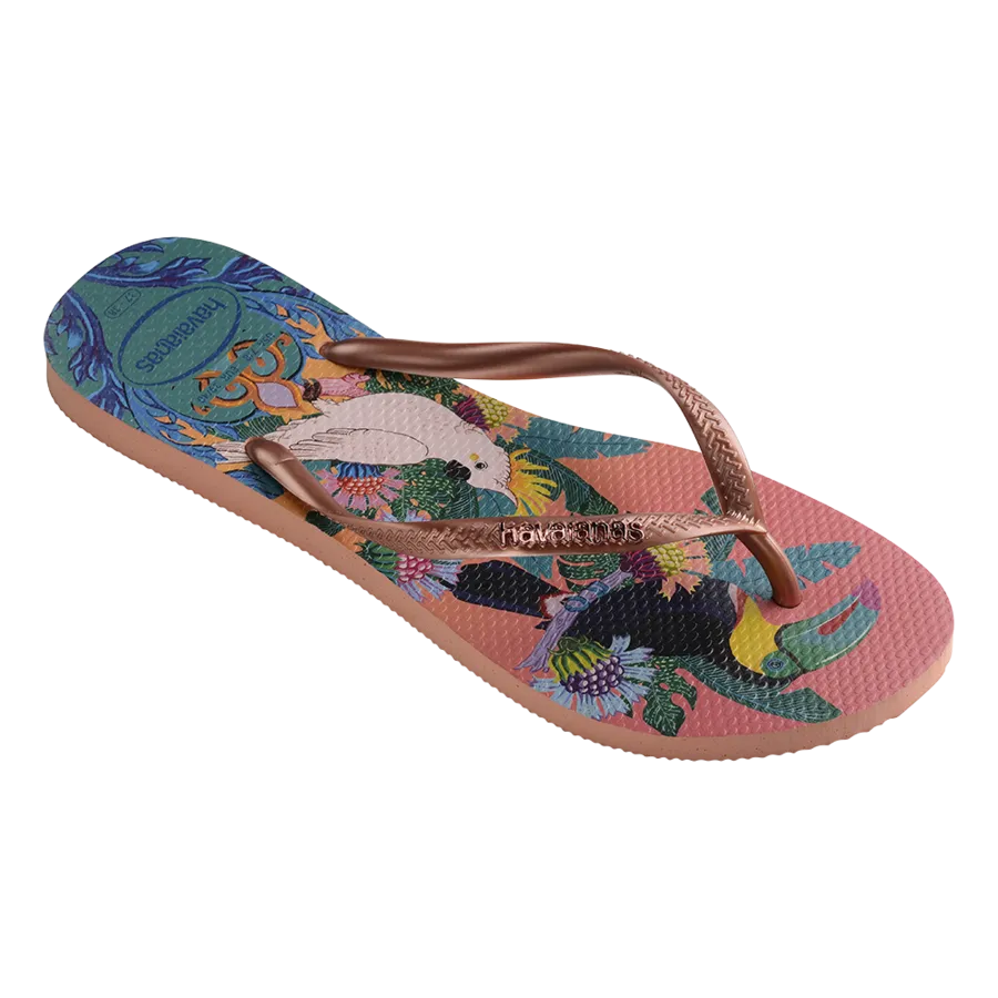 Slim Tropical Flip Flops