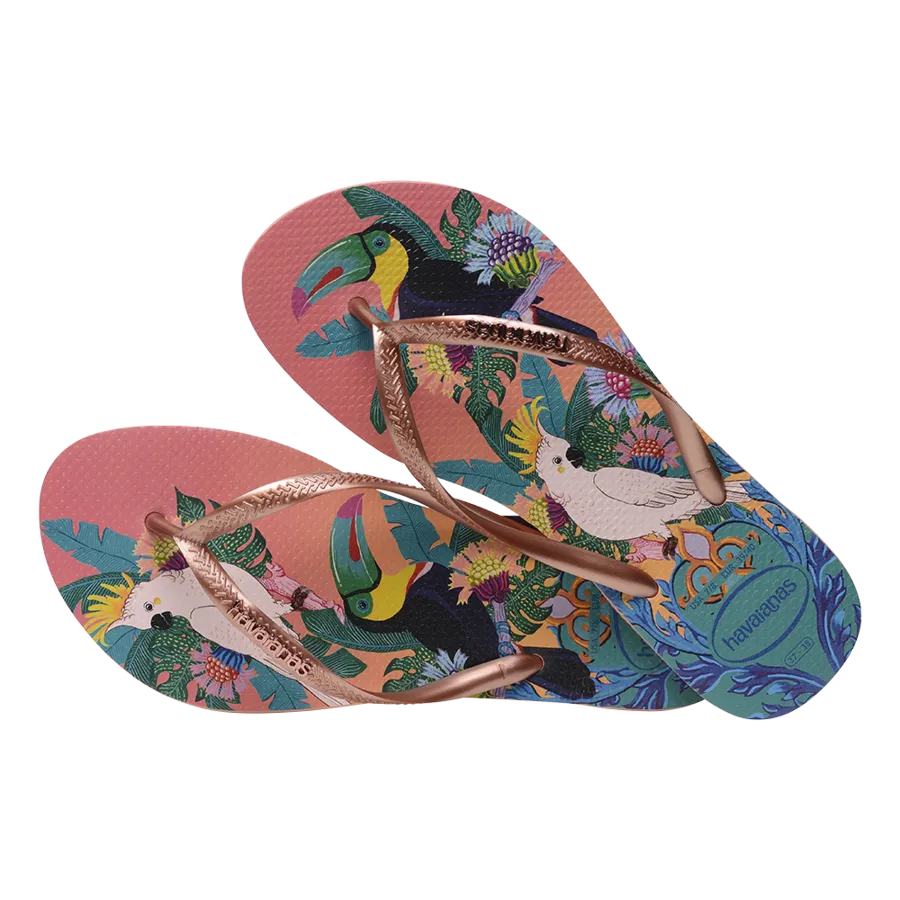 Slim Tropical Flip Flops