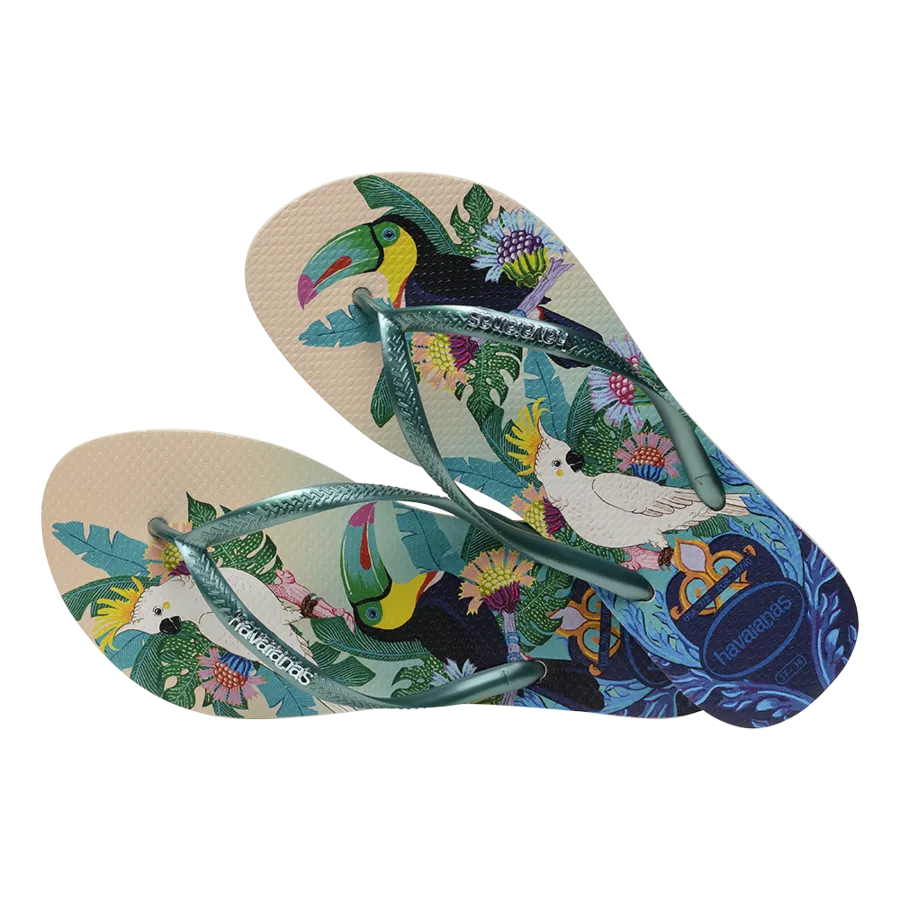 Slim Tropical Flip Flops