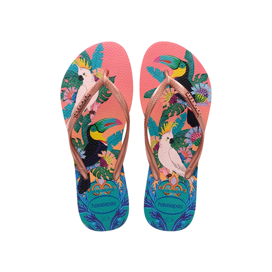 Slim Tropical Flip Flops