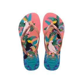 Slim Tropical Flip Flops