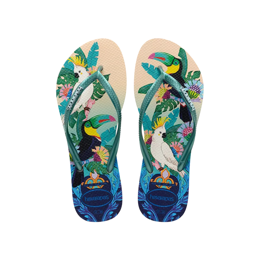 Slim Tropical Flip Flops