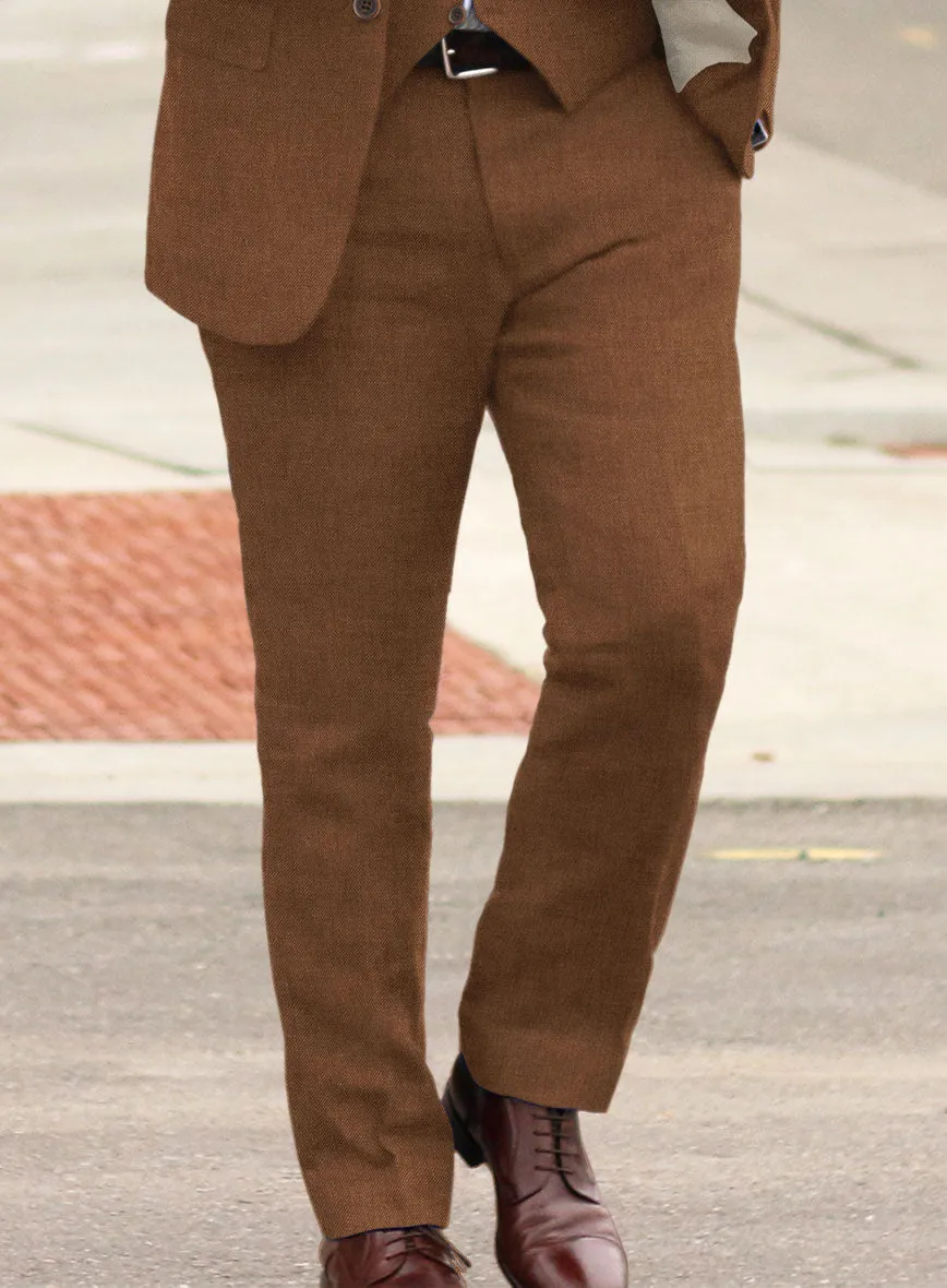 Solbiati Art Du Lin Otter Brown Linen Pants
