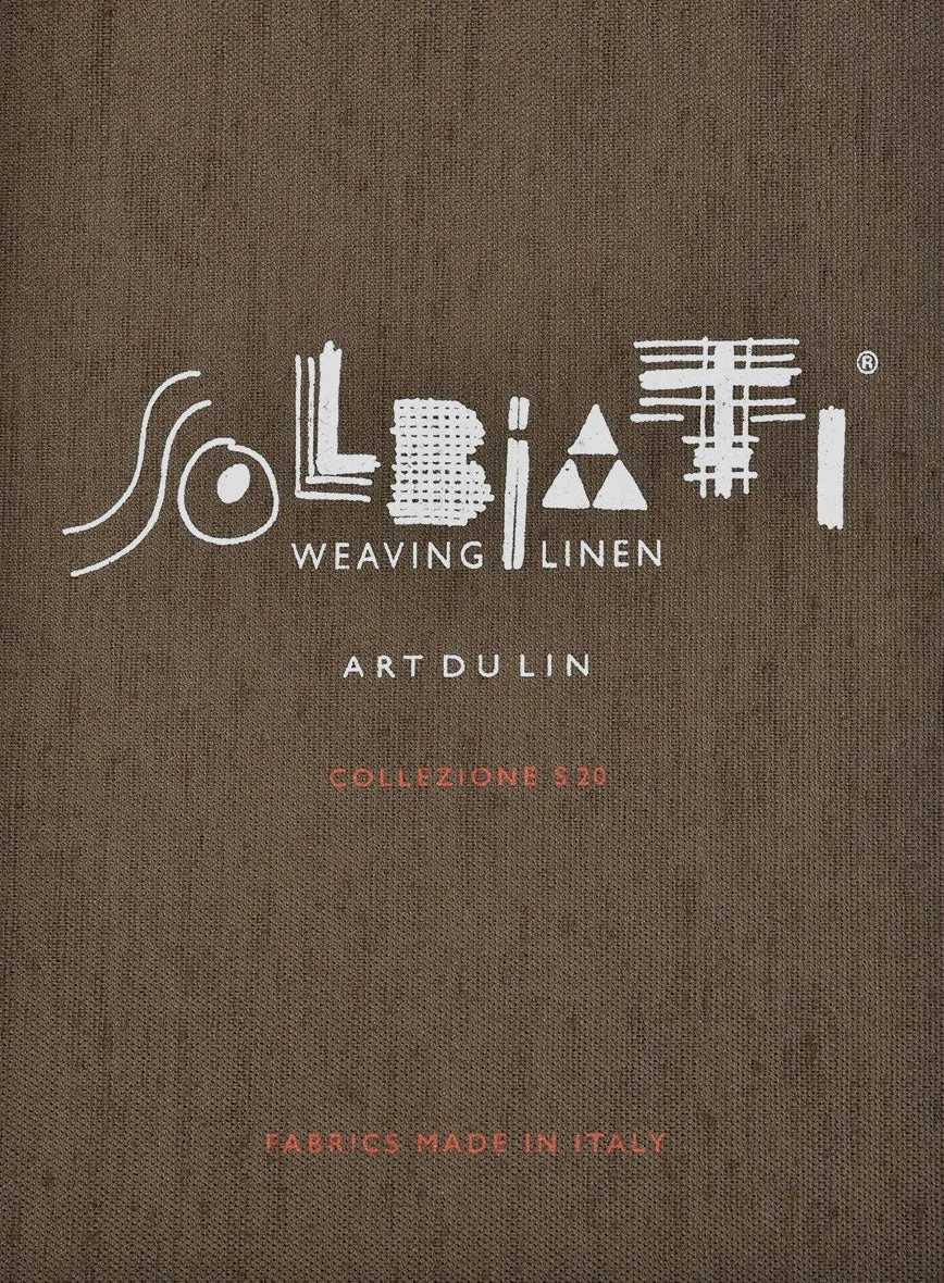 Solbiati Art Du Lin Otter Brown Linen Pants