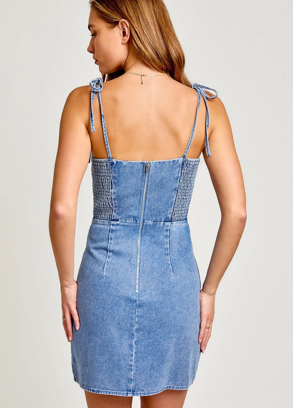Spaghetti Strap Denim Dress