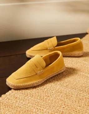 Suede Loafer Espadrilles-Honeycomb