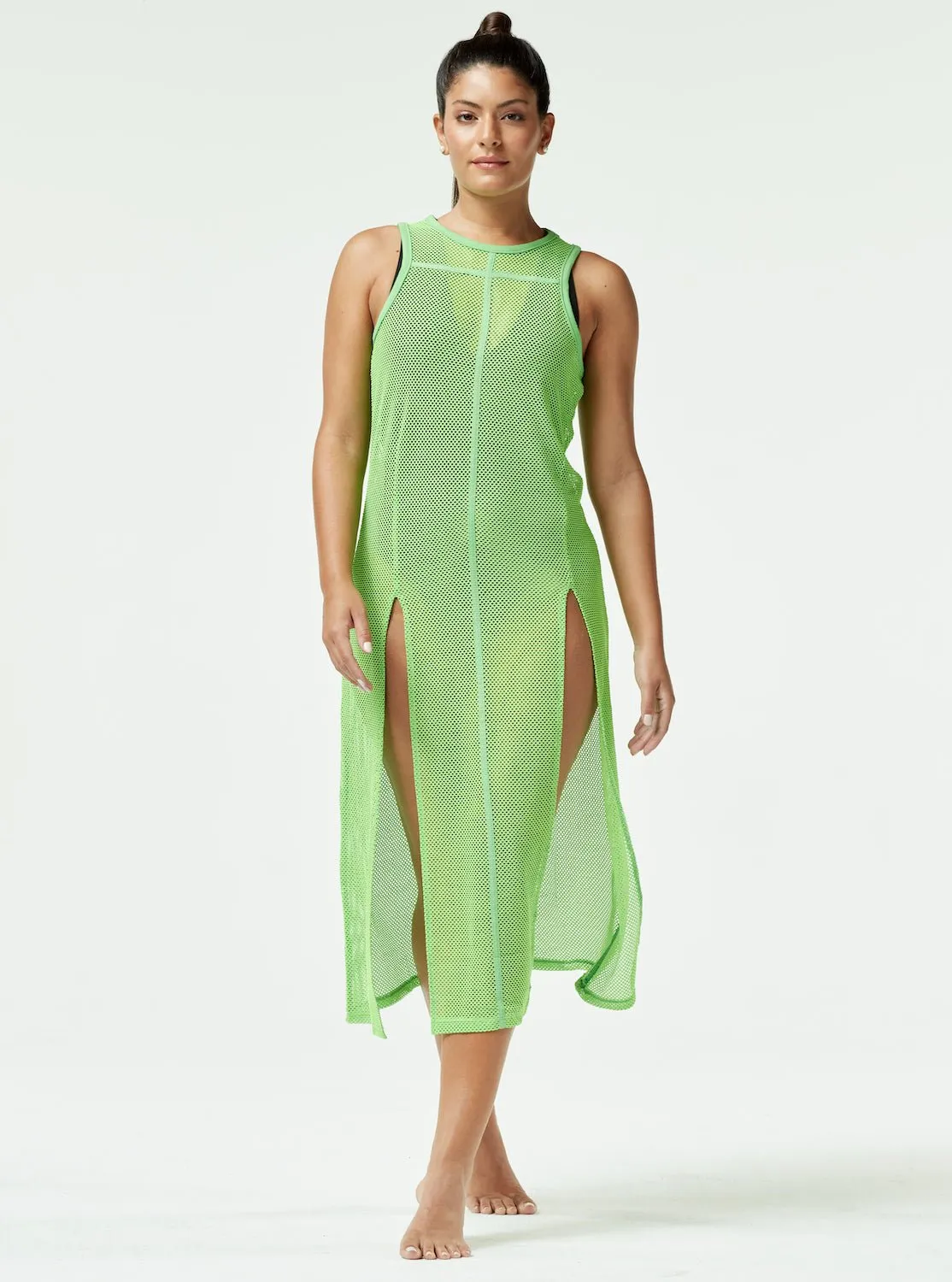 Taiyo Mesh Tunic - Neon Green - FINAL SALE