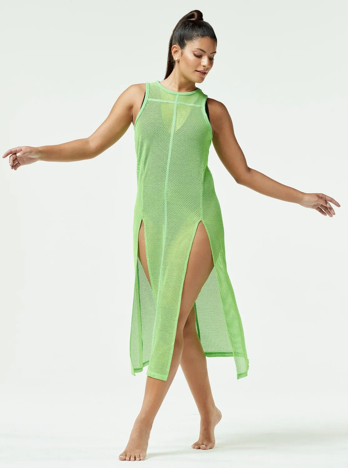 Taiyo Mesh Tunic - Neon Green - FINAL SALE