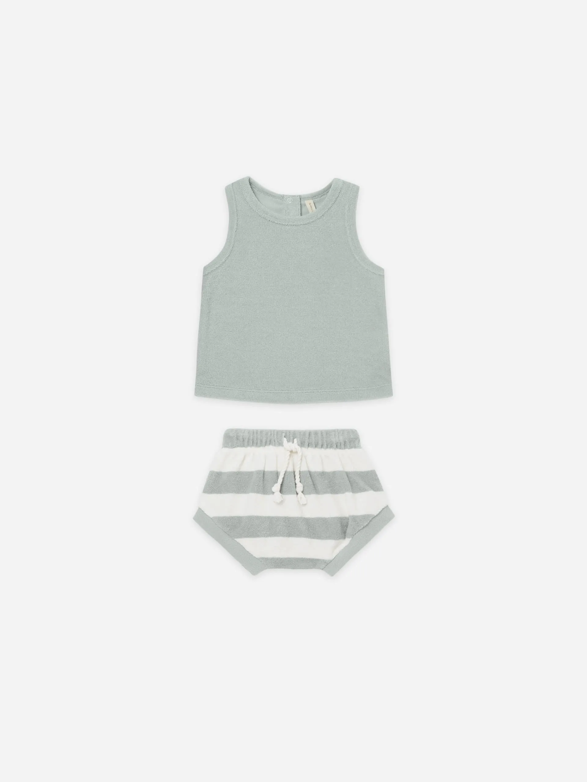 TERRY TANK   SHORT SET | SKY STRIPE