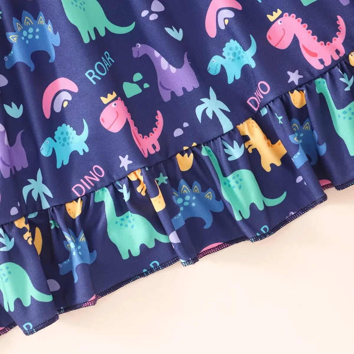 Toddler Girl Dresses Flutter Sleeve Summer Clothes School Outfit Girls Casual Swing Ruffle Dress 1-7 Years