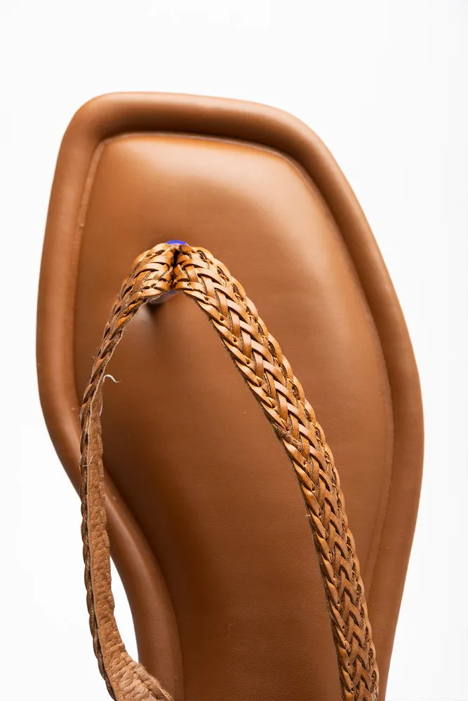Weave Thong Sandal Brown