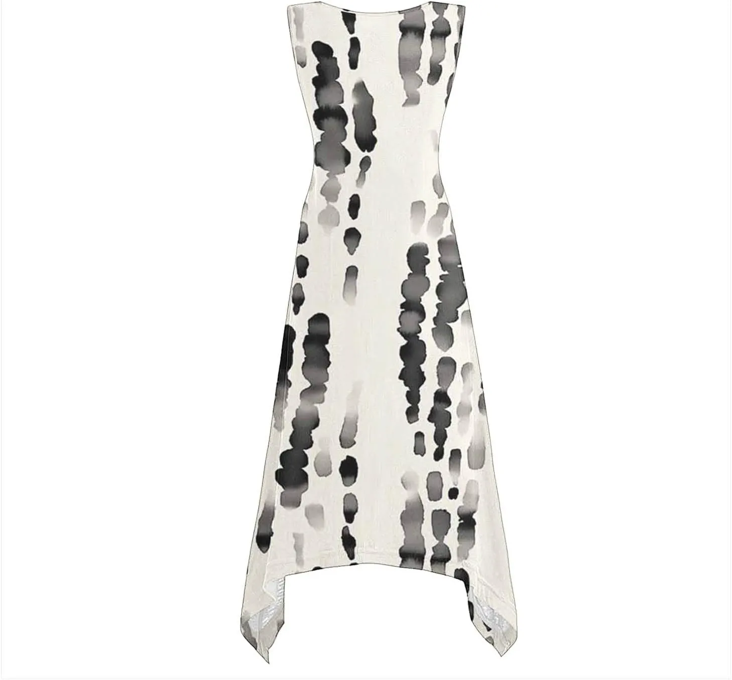 Womens 2025 Summer Dress Casual Sleeveless Beach Midi Dresses Loose Comfort Vacation Sundress Trendy Clothes