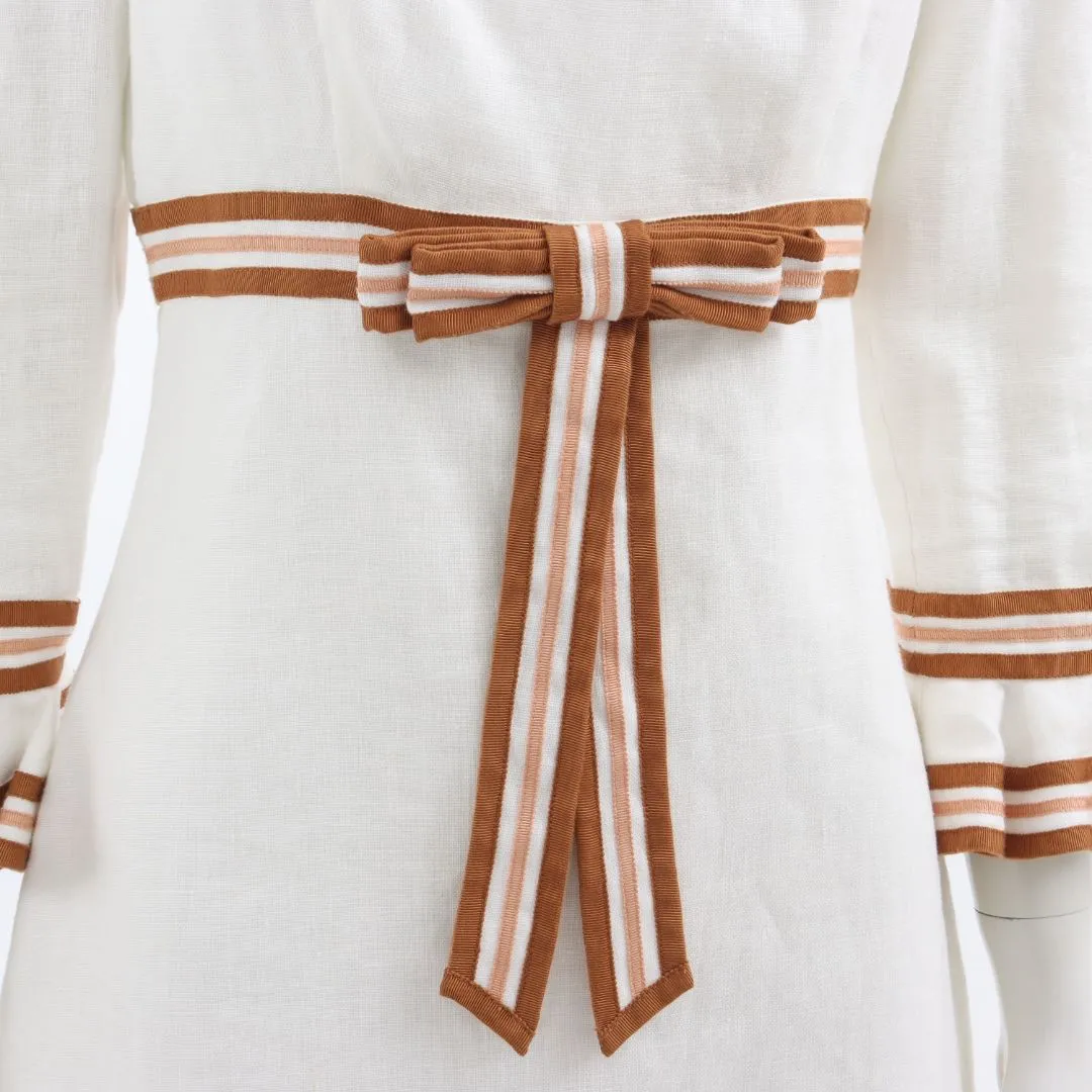 Zimmermann Super Eight Ribbon Midi Dress Size 1