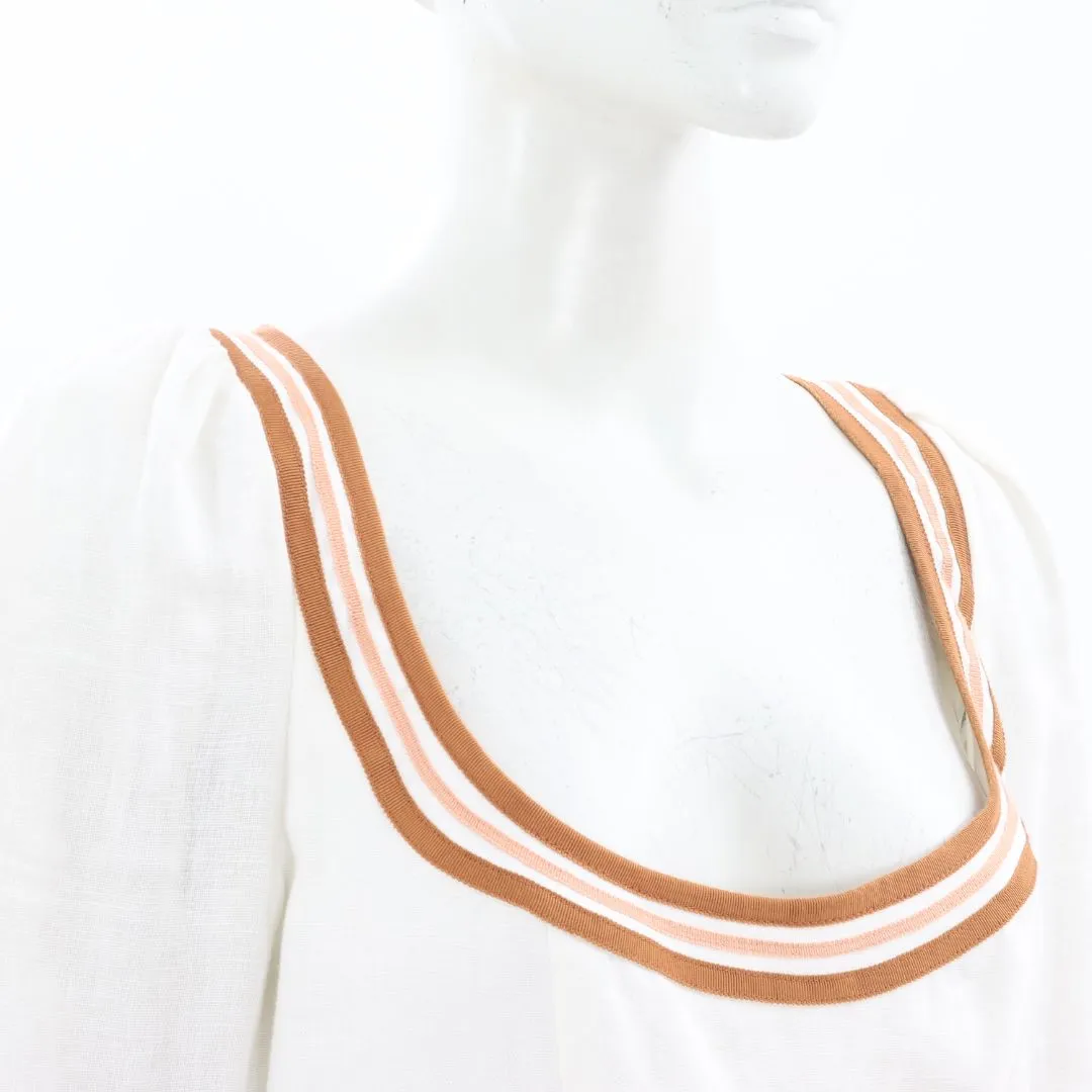 Zimmermann Super Eight Ribbon Midi Dress Size 1