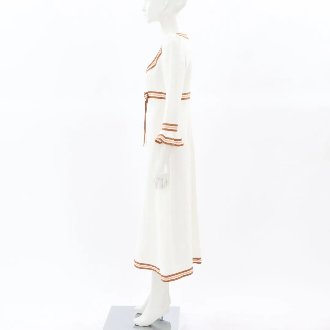 Zimmermann Super Eight Ribbon Midi Dress Size 1
