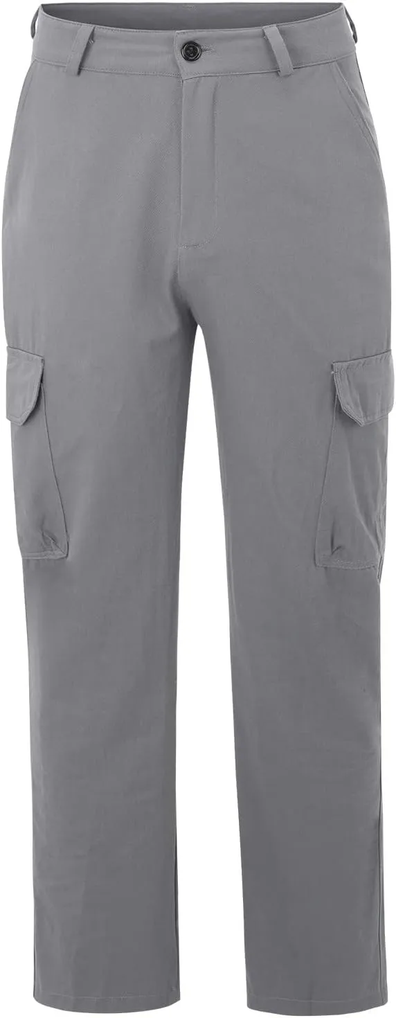 ZYXTIM Big and Tall Men Cargo Jogger Sweat Pants Elastic Bottom Ripstop Hiking Work Pants Relaxed Fit Elastic Waisted Outdoor